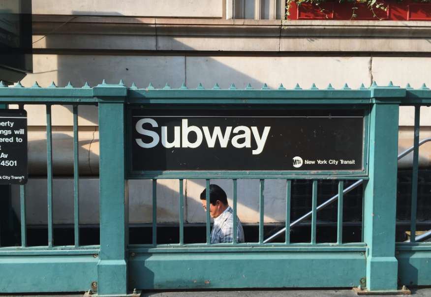 Taking subway in New York