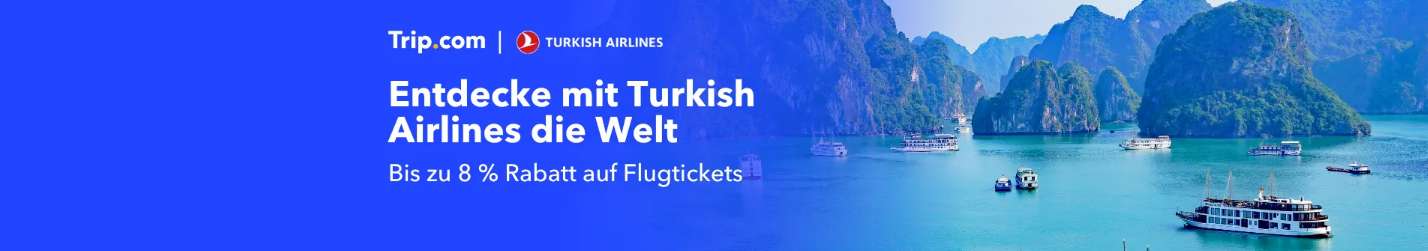 Turkish Airlines - Bis zu 8 % Rabatt