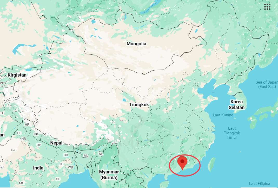 lokasi shenzhen di china