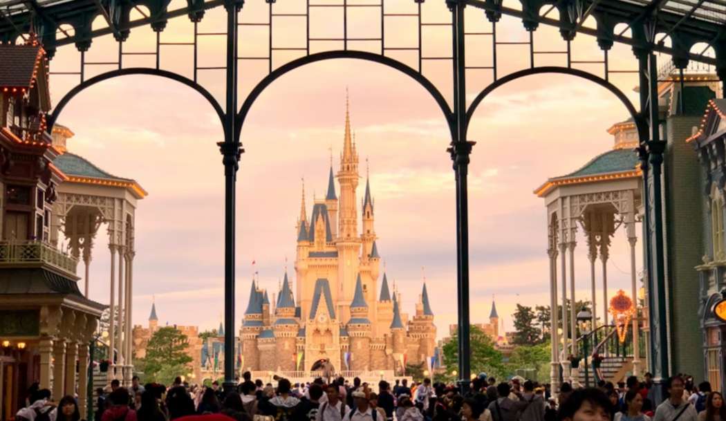Sunset at Tokyo Disneyland