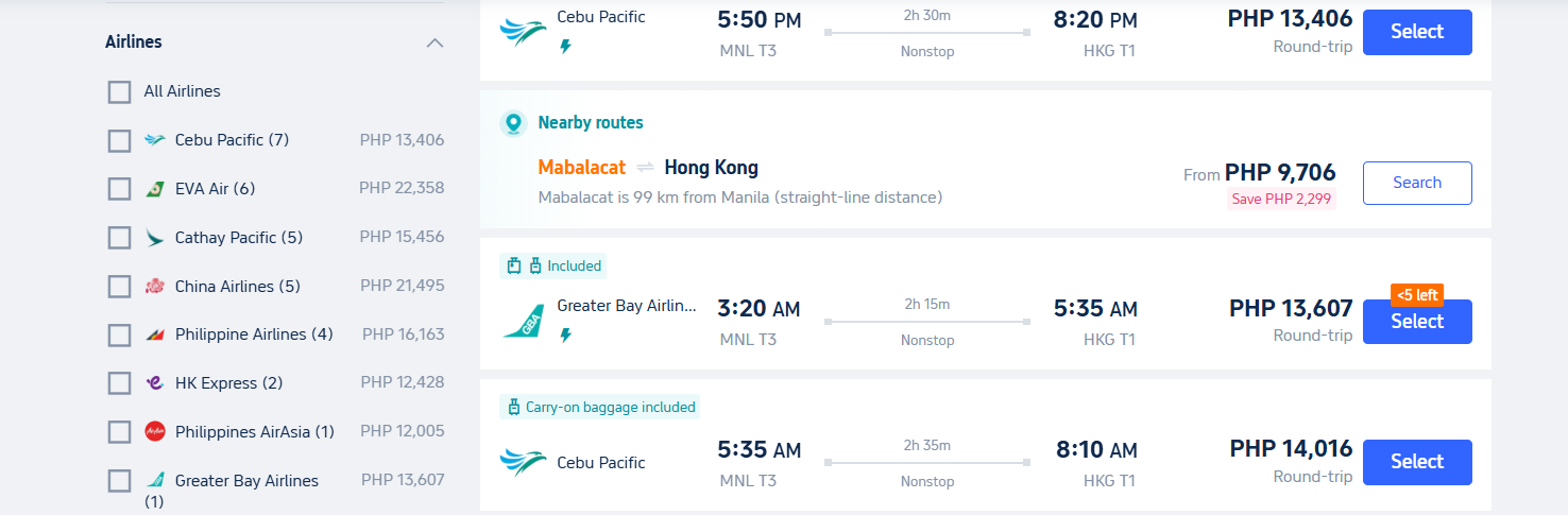 Compare Airline
