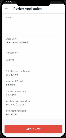 Step 6 POSB Installment