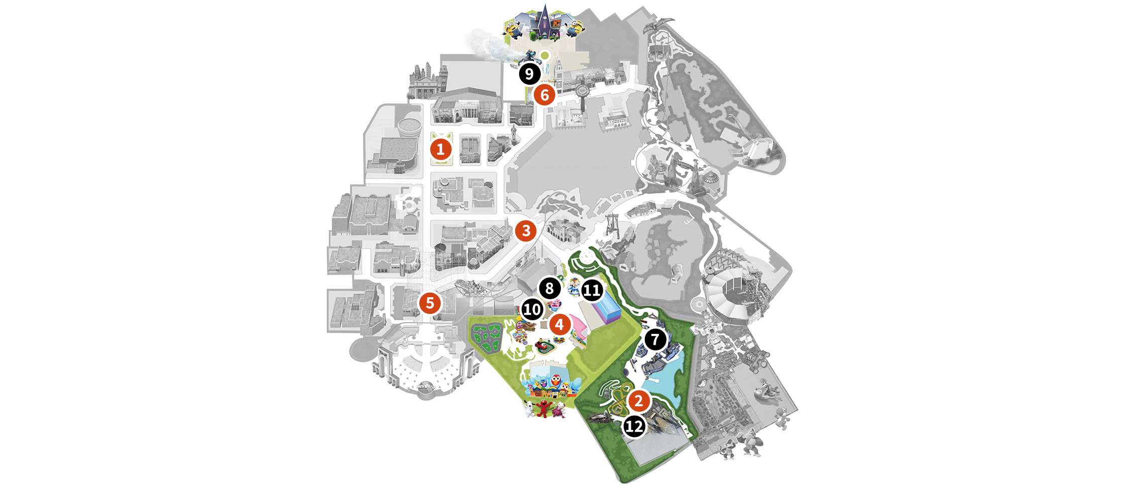 大阪環球影城聖誕 | 遊玩地圖