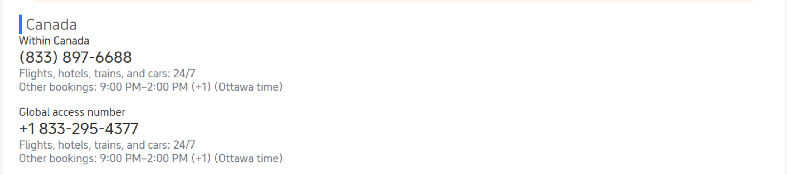 Trip.com Call Center Canada and Global Numbers