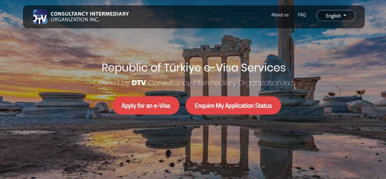 Türkiye's e-Visa application platform with access to check travel applications
