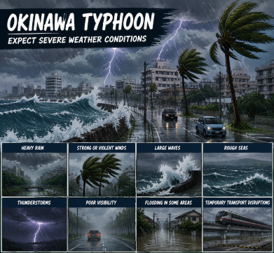 Okinawa Typhoon Disrupts