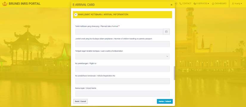 How to Fill in Brunei E-Arrival Card Online (Step by Step)