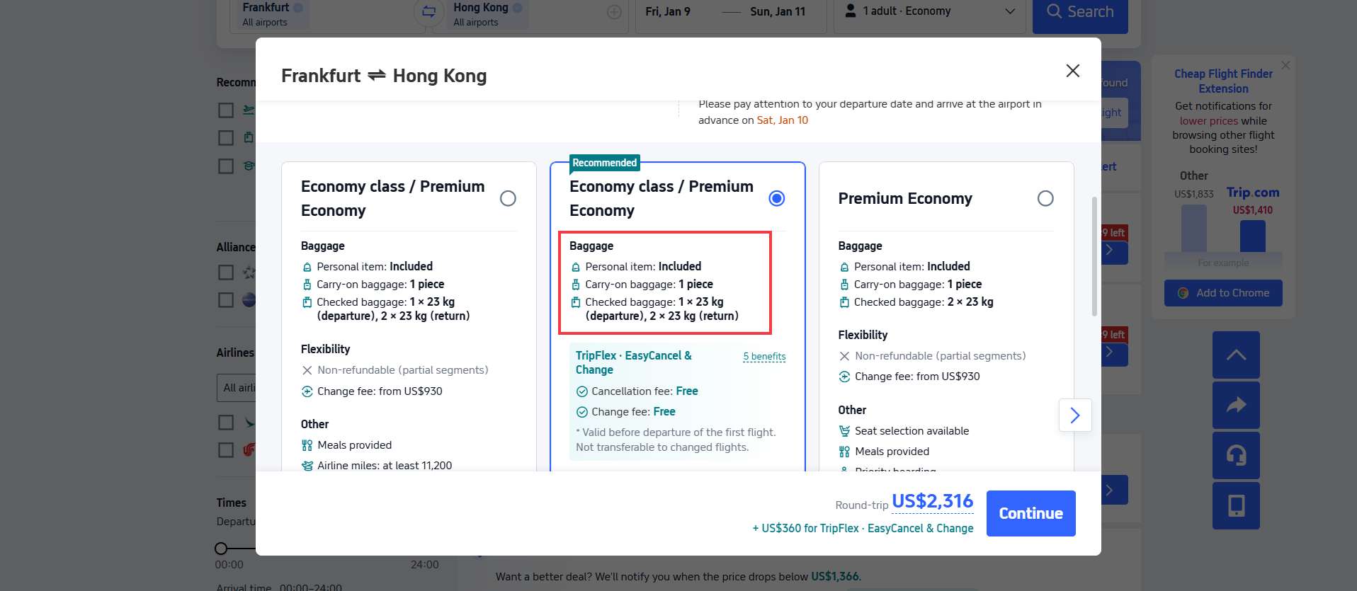 How to Check Your Exact Checked Baggage Allowance?