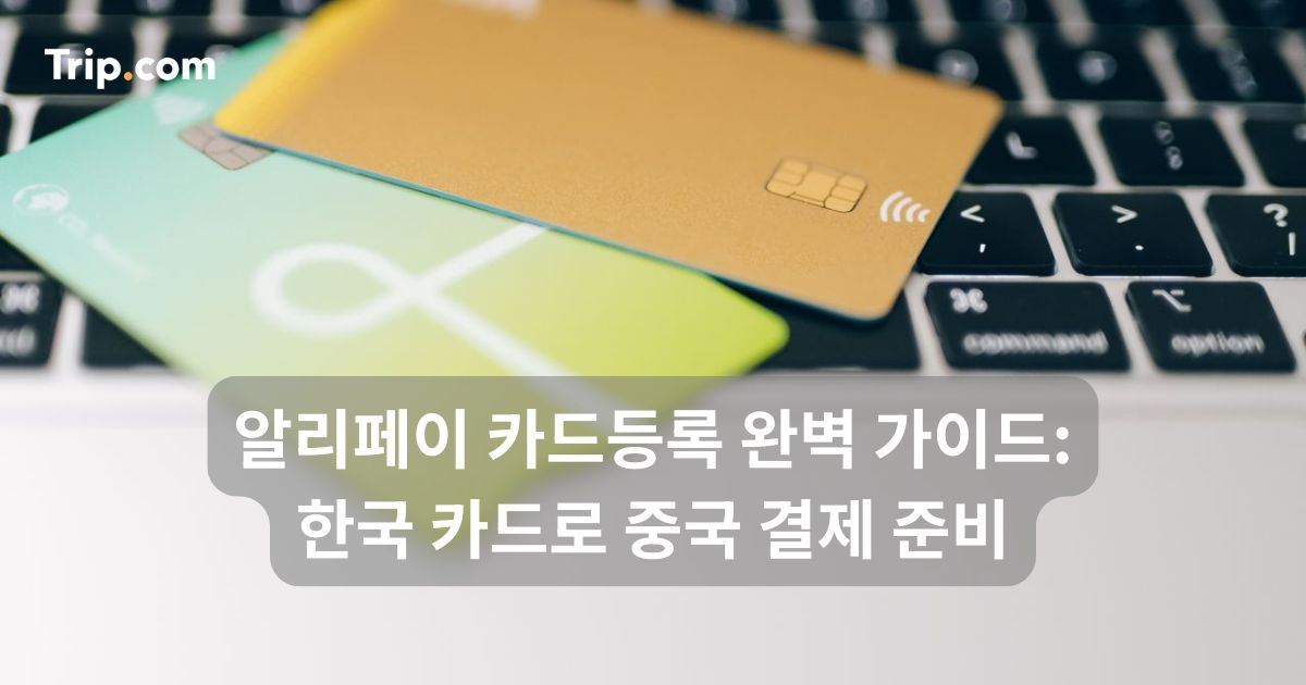 알리페이 카드등록 가이드: 한국 카드로 중국 결제 준비 | 트립닷컴