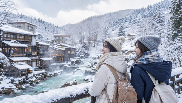 東北冬旅の二人