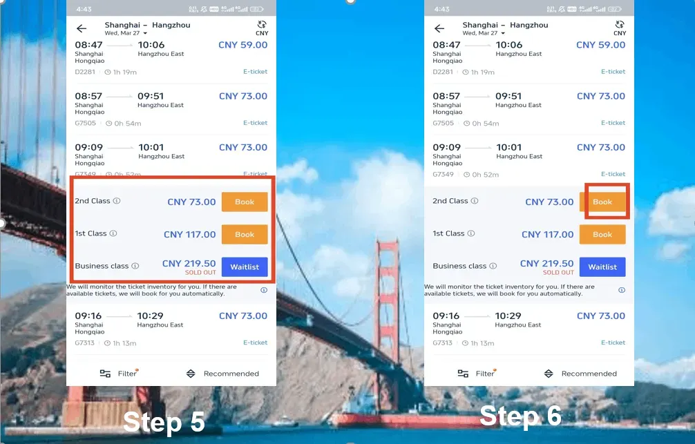 How to Book Trip.com China Train - Step by Step
