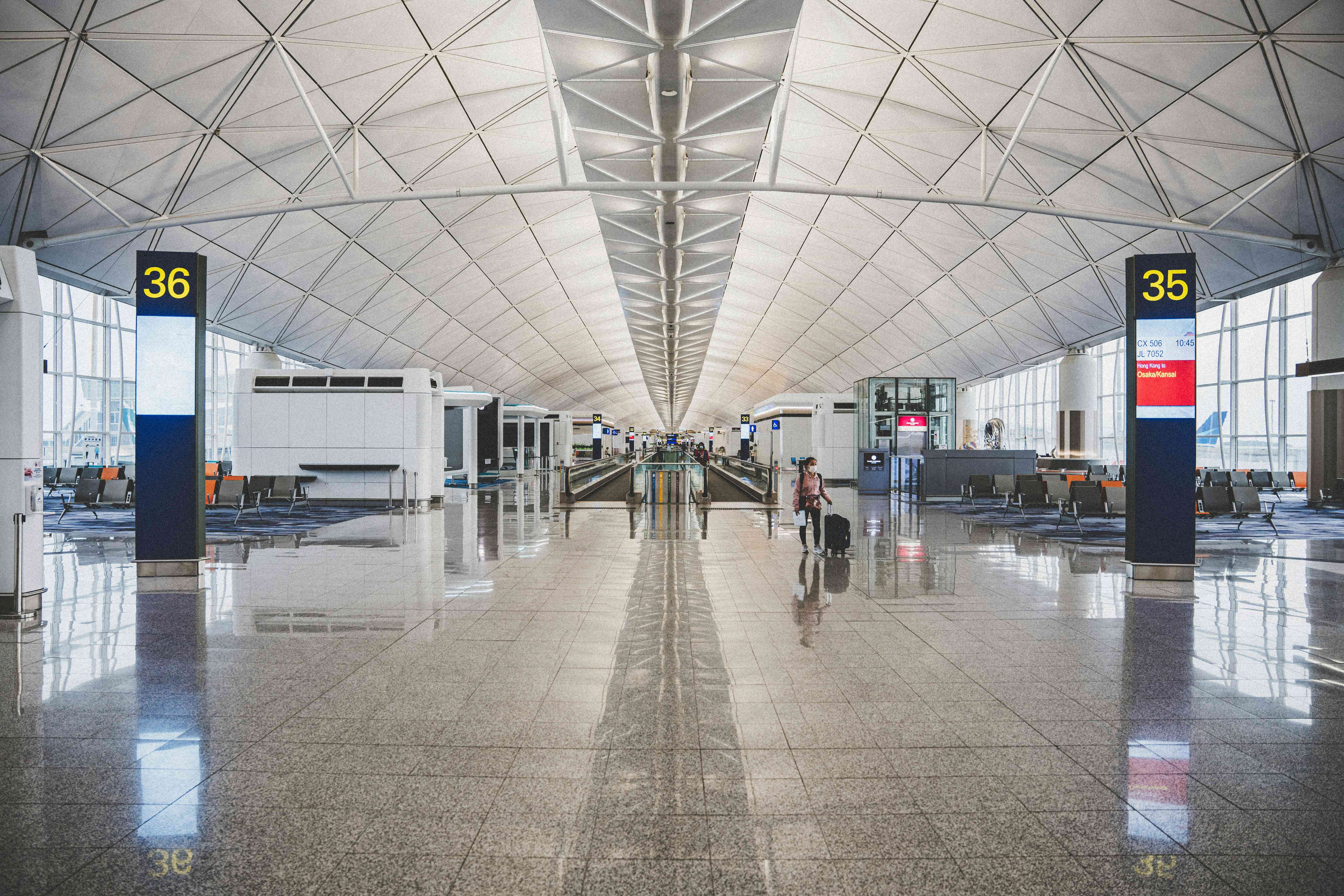Übernachtung am Flughafen Hongkong