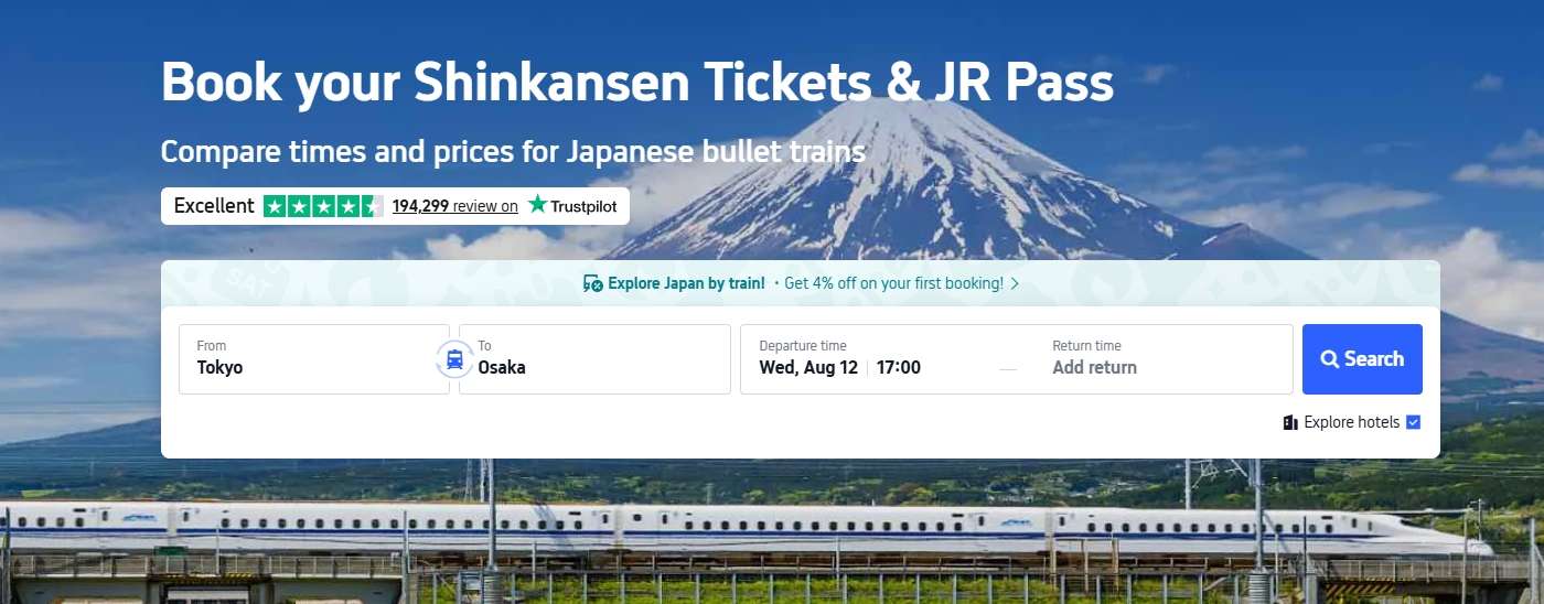 Book Shinkansen tickets on Trip.com