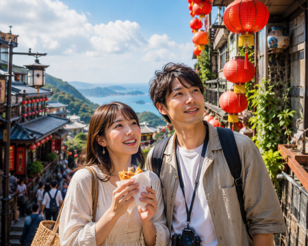 台湾旅行の日本人夫妻