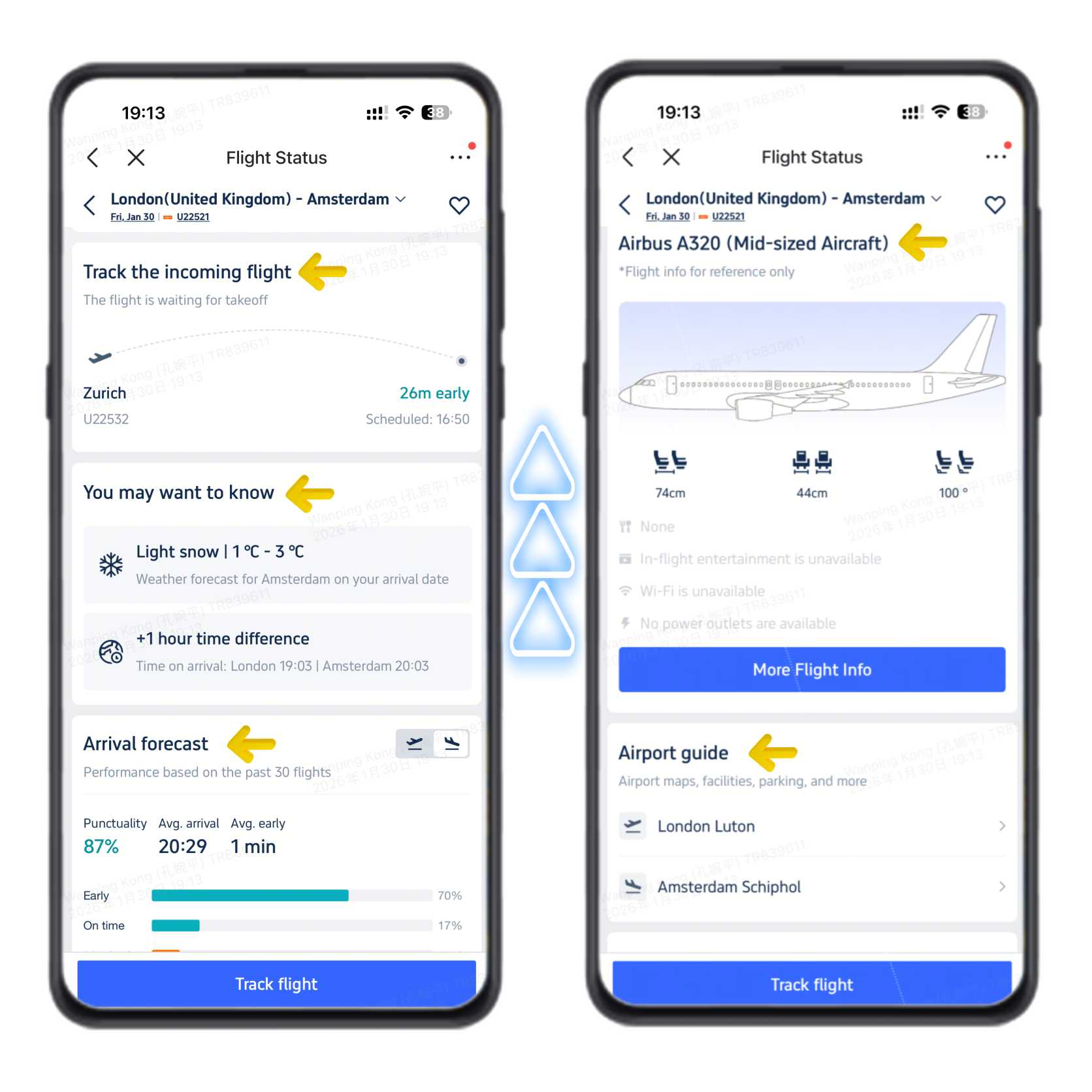 Nach oben wischen für weitere Details