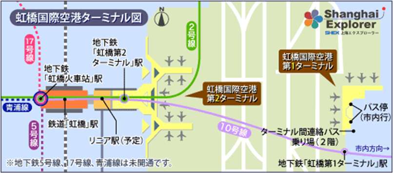 ターミナルが離れている