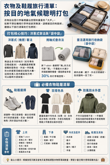 旅行衣物打包技巧