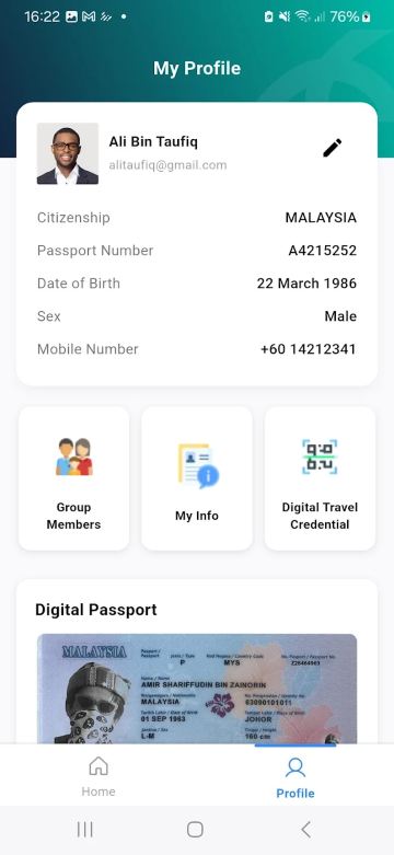 Register or log in with the required details