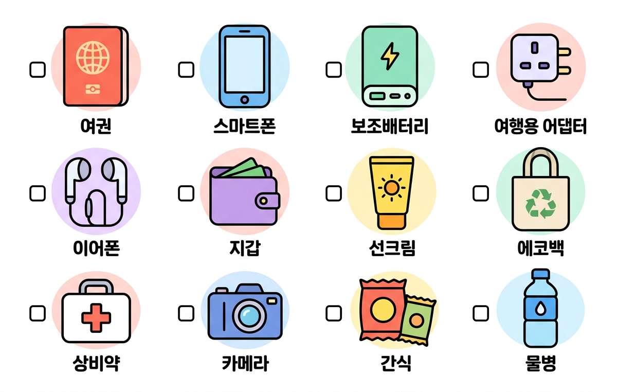 중국 고속철도 휴대 품목 체크리스트