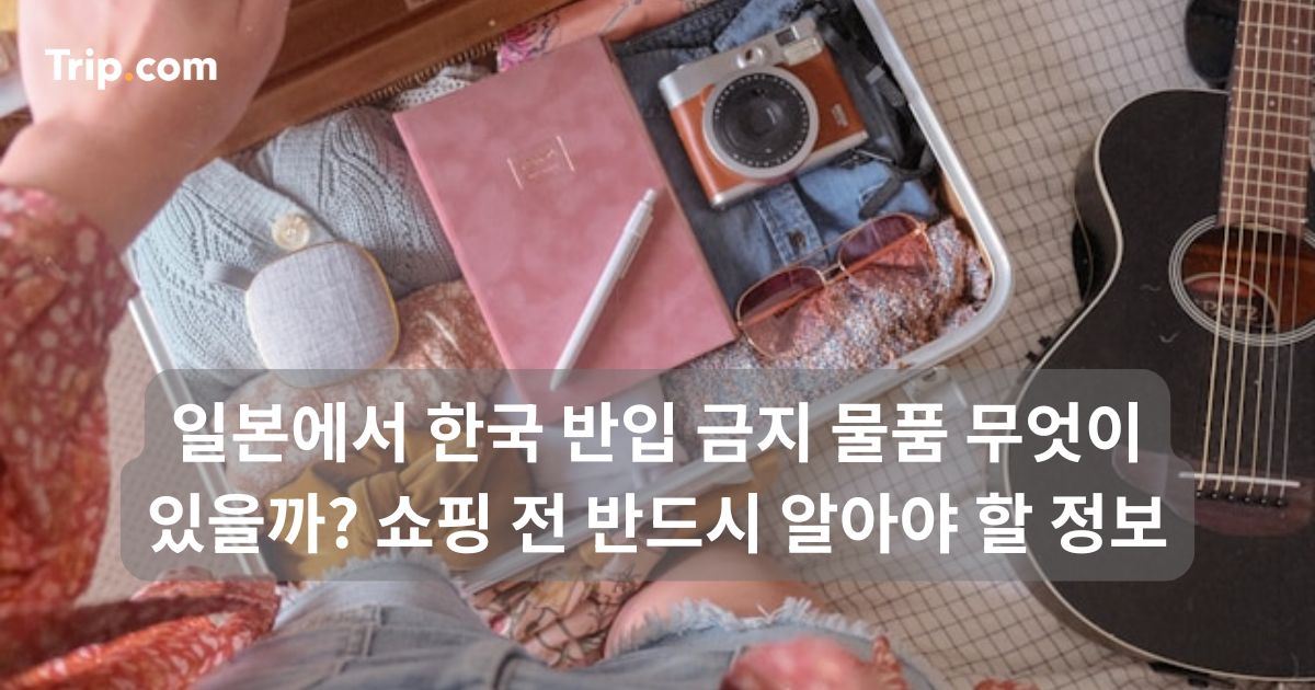 일본에서 한국 반입 금지 물품