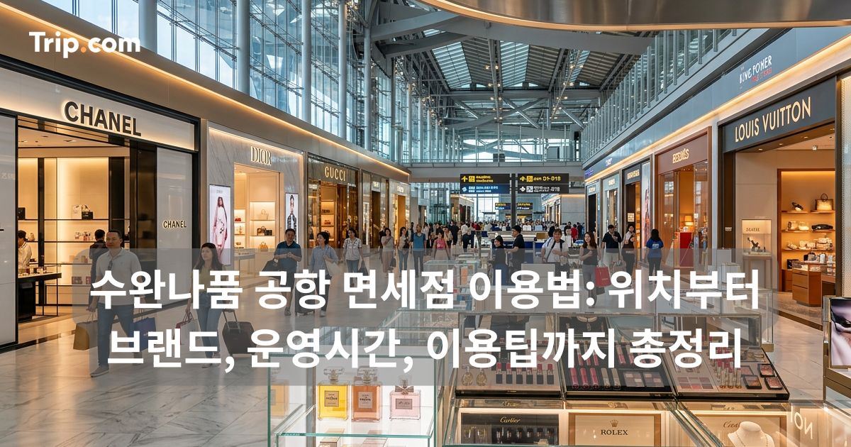 수완나품 공항 면세점 이용법: 위치부터 브랜드, 팁까지 | 트립닷컴