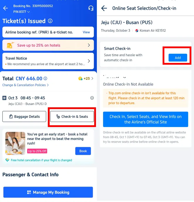How to Check In Online on Trip.com