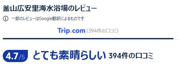宿泊者の口コミ