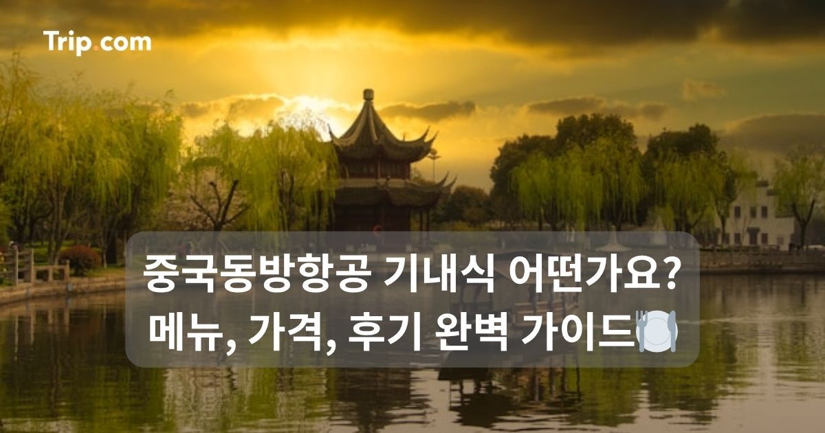 중국동방항공 기내식 어떤가요? 메뉴, 가격, 후기 총정리 | 트립닷컴