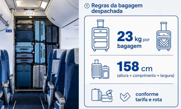 Bagagem despachada LATAM: franquia, peso e tamanho
