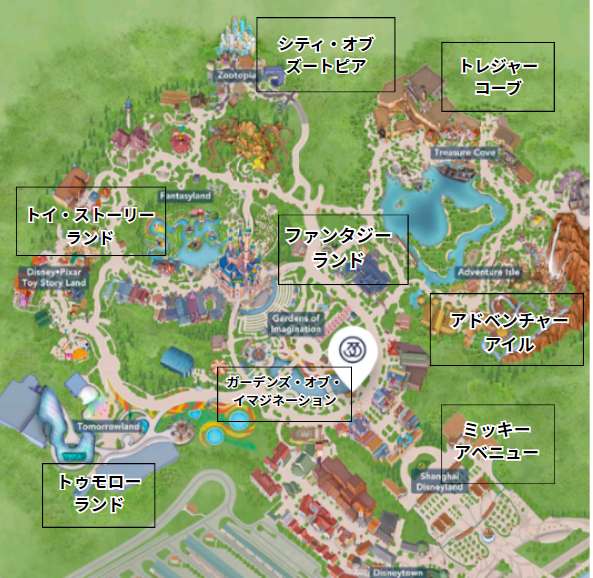 上海ディズニーマップはこちら