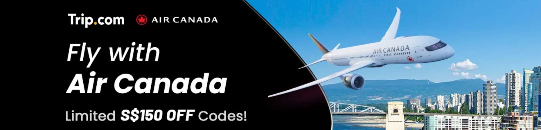 新加坡 Trip.com 优惠码: 加拿大航空优惠