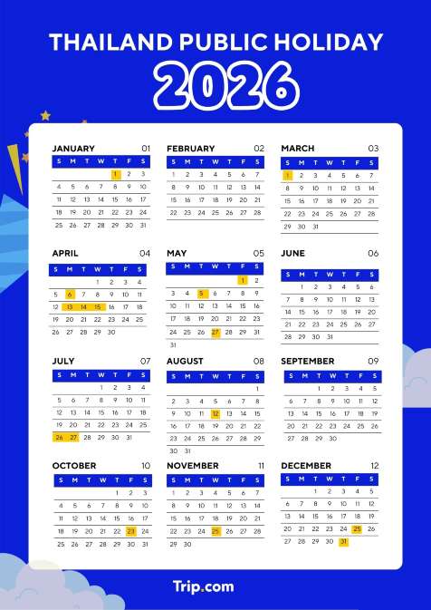 Thailand PB Calendar