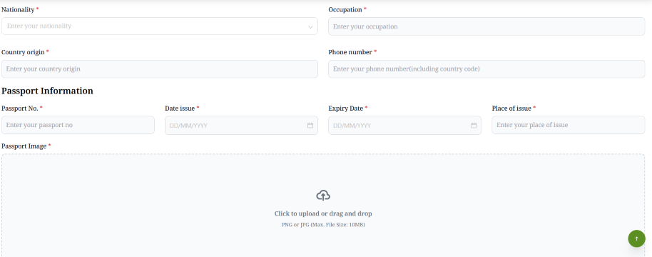 Enter Your Personal Information