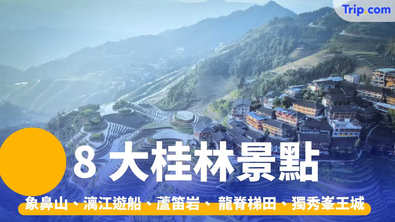8 大桂林景點 2026 象鼻山、漓江遊船、蘆笛岩、 龍脊梯田、獨秀峯王城景區