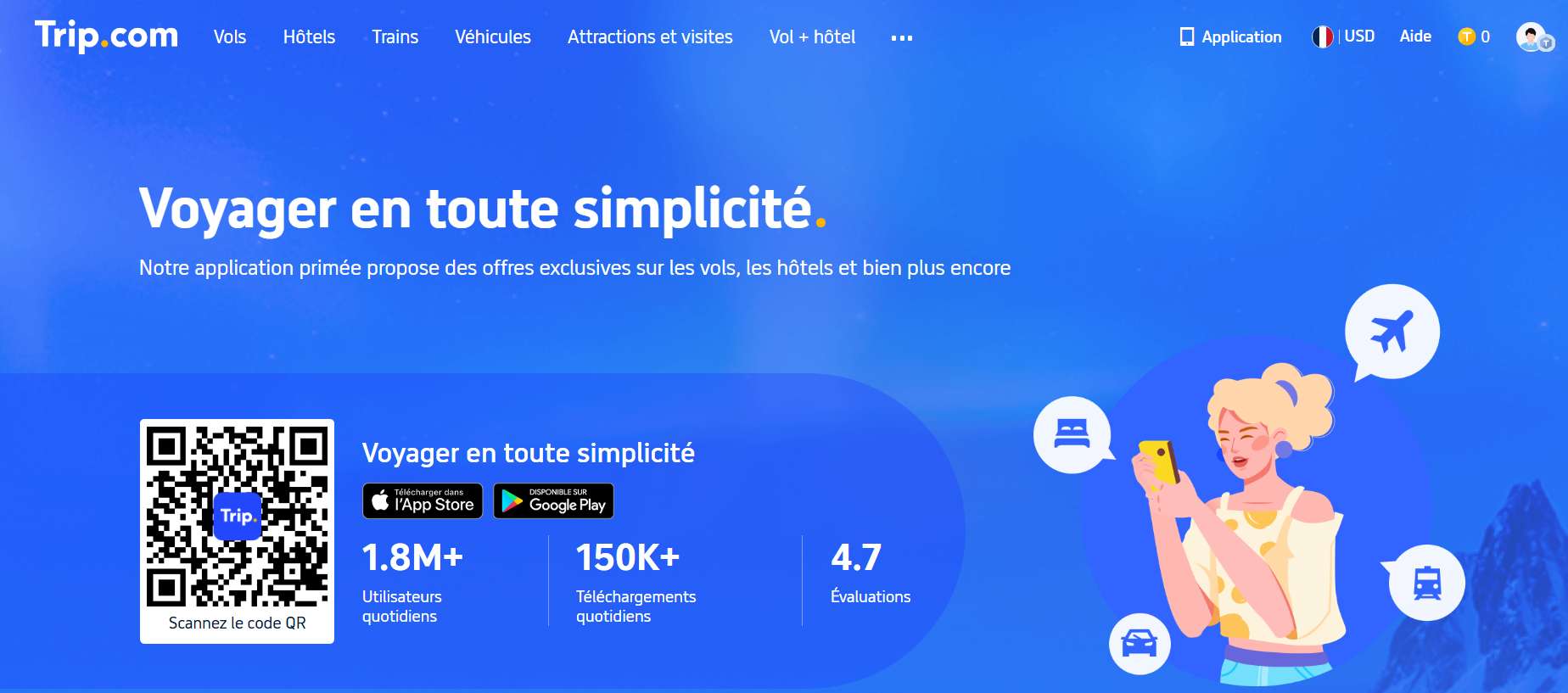 l'application Trip.com