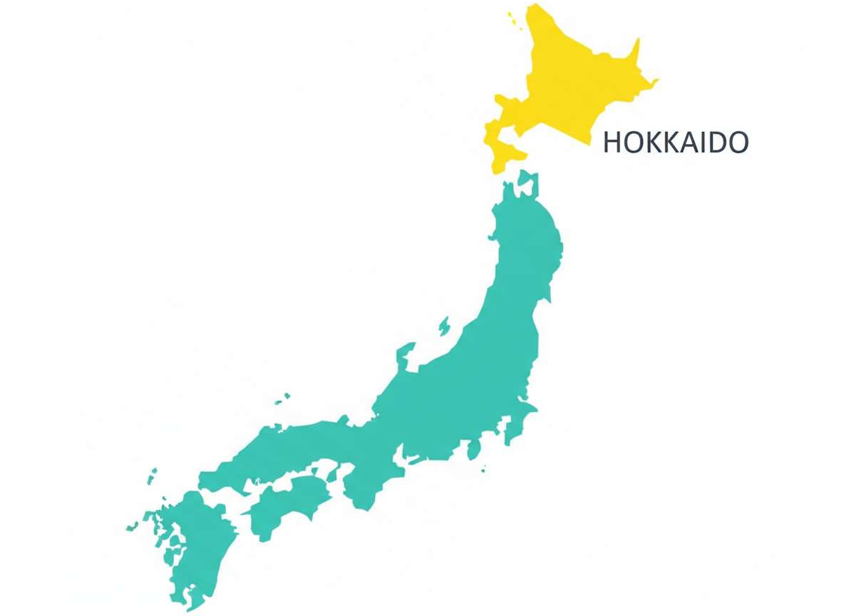 hokkaido map in relation to japan