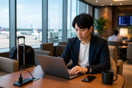 空港ラウンジは仕事に使える？電源・Wi-Fi・作業環境を解説