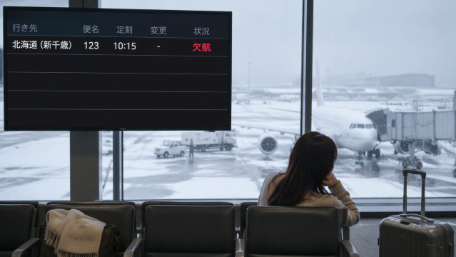 北海道便欠航
