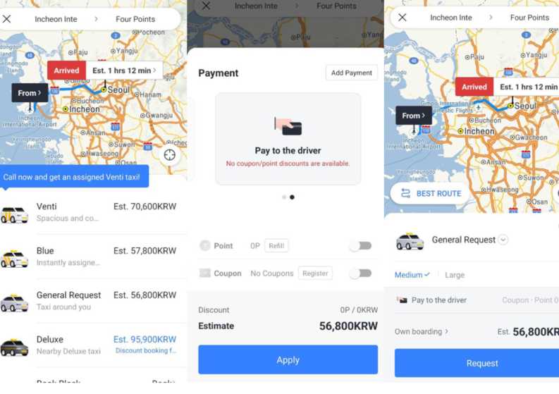 Korea Taxi Apps