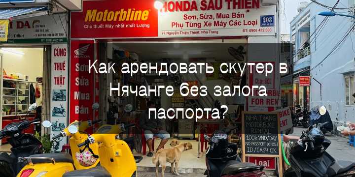 Как арендовать скутер в Нячанге без залога на паспорт? | Trip.com