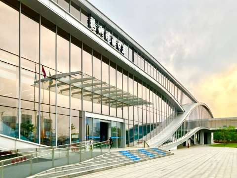 Pazhou Ferry Terminal next to the Canton Fair exhibition complex in Guangzhou
