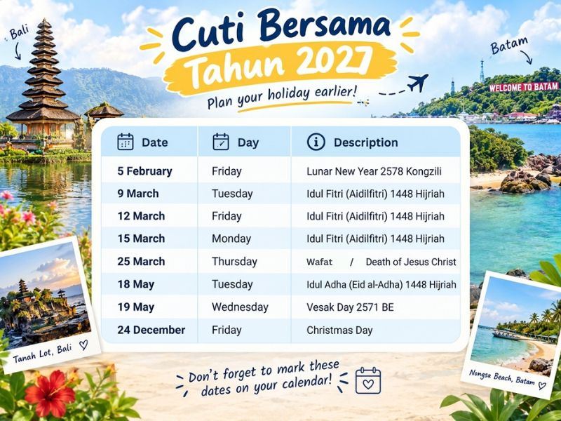 Indonesia Public Holiday 2027