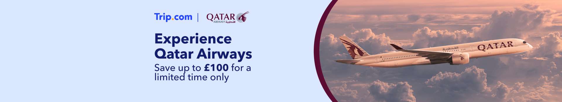 Save up to £100 with Qatar Airways