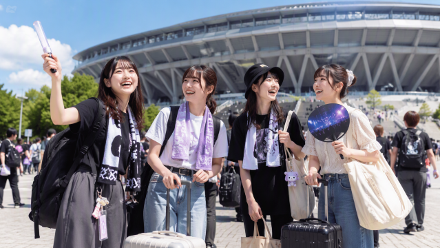 ライブ遠征する日本人