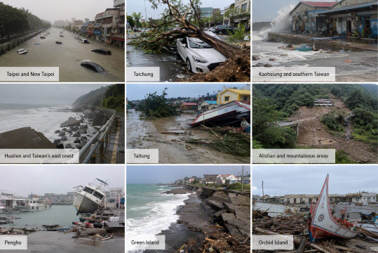Taiwan Typhoon Area