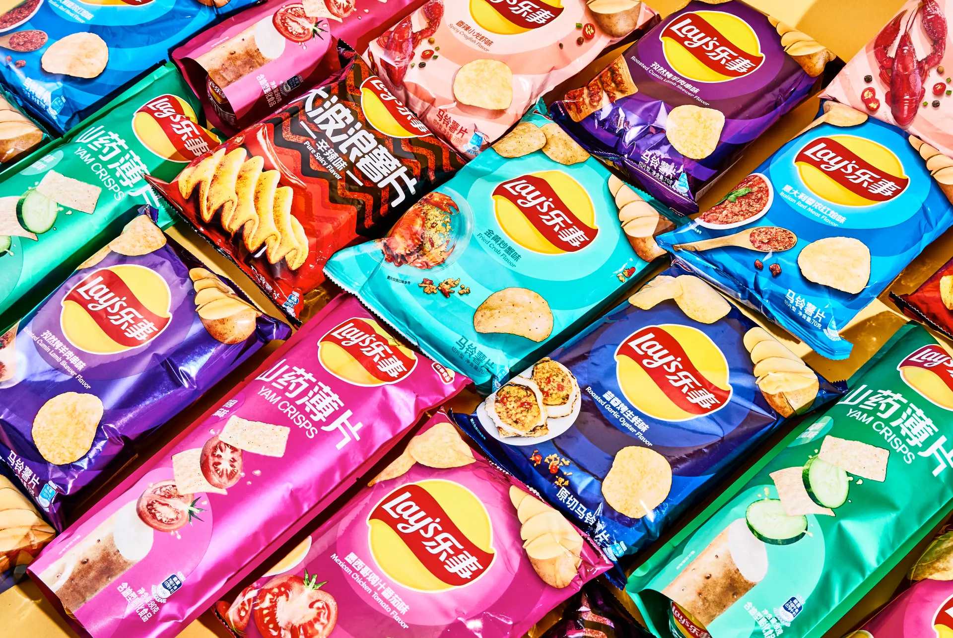 เลย์รสชาติแปลกใหม่ (รสแตงกวา, รสมะนาว, รสเผือก) - ของฝากเซี่ยงไฮ้