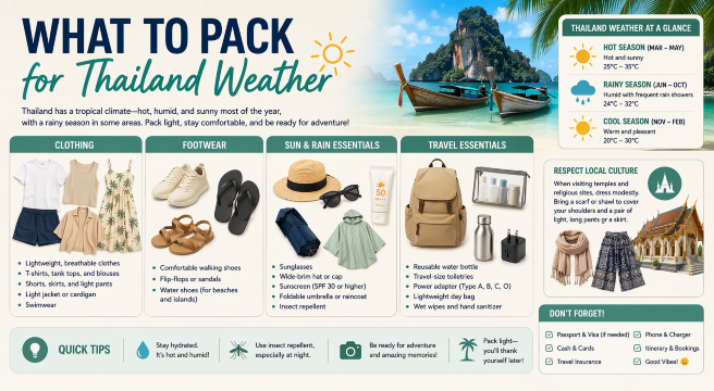 What to Pack for Thailand Weather