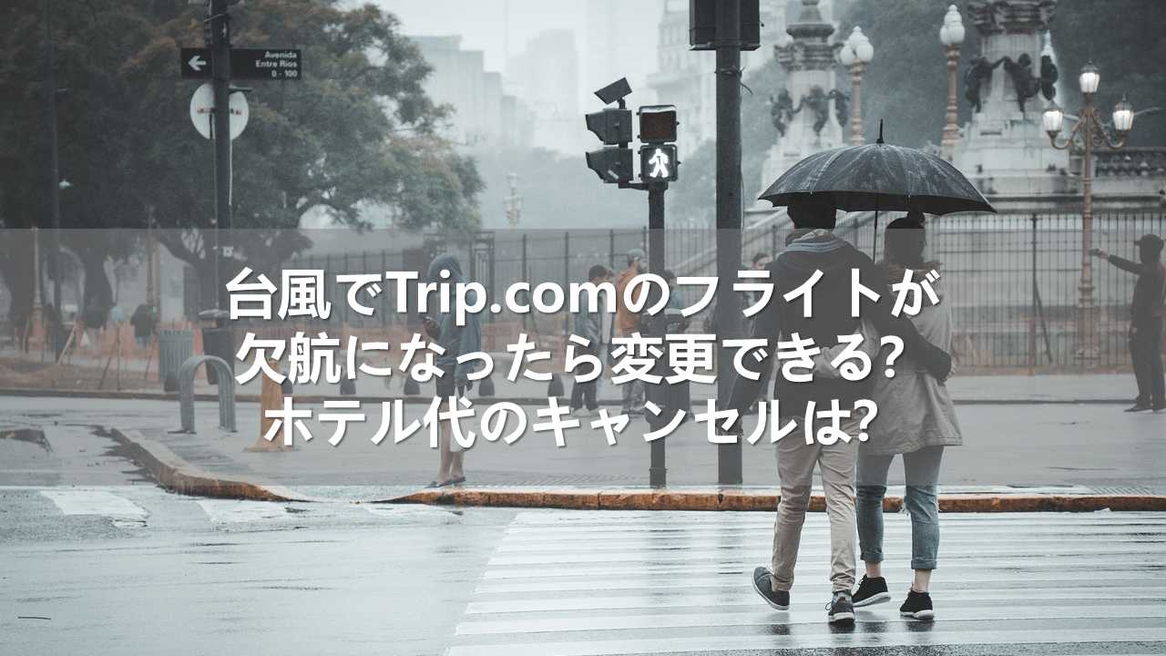 台風でTrip.comのフライトが欠航になったら変更できる？ホテル代のキャンセルは？