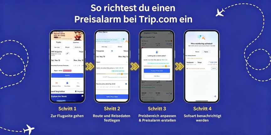 So richtest du einen Preisalarm bei Trip.com ein