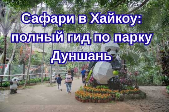 Сафари в Хайкоу: полный гид по парку Дуншань